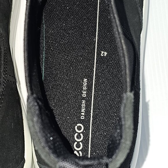 Ecco Soft 9 II Ankle Bootie Womens EU 42 Black Suede Sneaker Chelsea Platform - Picture 11 of 15